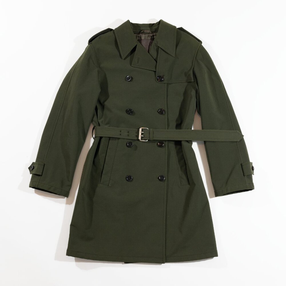Prada olive green trench coat